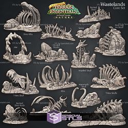 Terrain Essentials Nature Wastelands Terrain Campaign STL Miniatures
