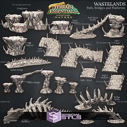 Terrain Essentials Nature Wastelands Terrain Campaign STL Miniatures