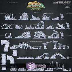 Terrain Essentials Nature Wastelands Terrain Campaign STL Miniatures