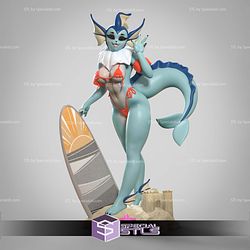 Vaporeon Fish Lady 3D Print Files