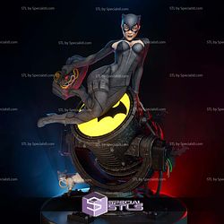 Cat Woman on Bat Lamp 3D Printer Files