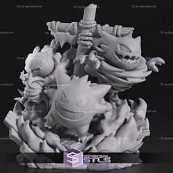Chibi Ghost Gengar Pokemon 3D Printer Files
