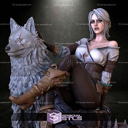 Ciri and Wolf 3D Printer Files