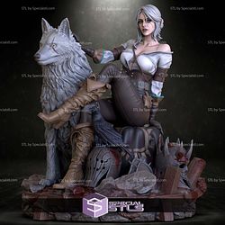 Ciri and Wolf 3D Printer Files