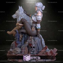 Ciri and Wolf 3D Printer Files