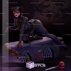 Catwoman Crawling on Wall STL Files