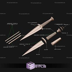 Cosplay STL Files Boromir Dagger LOTR