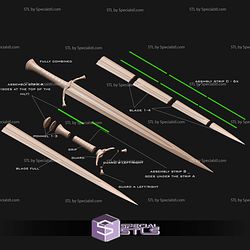 Cosplay STL Files Boromir Sword LOTR