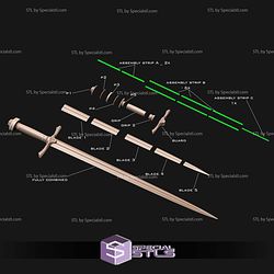 Cosplay STL Files Faramir Sword LOTR