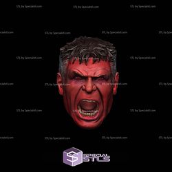 Custom Head STL Collection - Red Hulk Captain 4