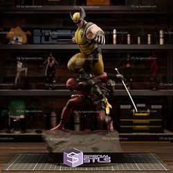Deadpool and Wolverine New Diorama STL Files