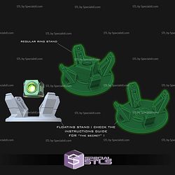 Green Lantern Ring with Levitating Stand STL Files