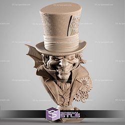 Mad Hatter Creepy Portrait Bust STL Files