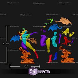Morrigan Darkstalkers Fly Pose STL Files