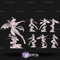 Morrigan Darkstalkers Fly Pose STL Files