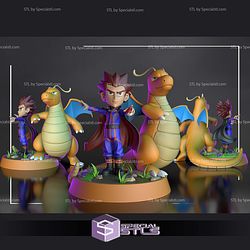 Peter and Dragonite Chibi Pokemon STL Files