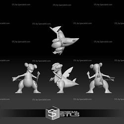 Pokemon STL Collection Gible Gabite Garchomp Evolution