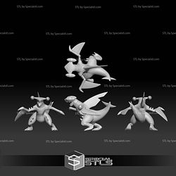 Pokemon STL Collection Gible Gabite Garchomp Evolution