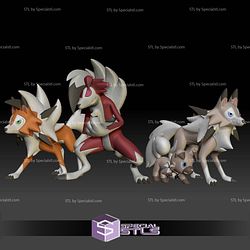 Pokemon STL Collection Rockruff Lycanroc