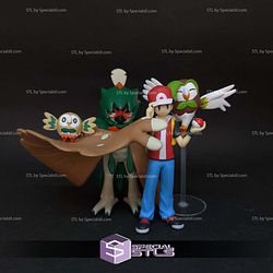 Pokemon STL Collection Rowlet Dartrix Decidueye
