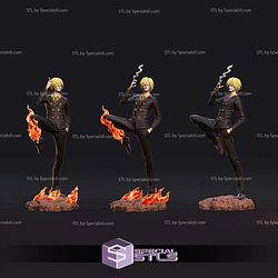 Sanji Smoke and Fire STL Files