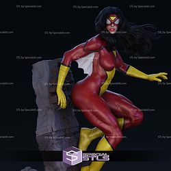 Spiderwoman by Wall STL Files