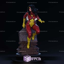 Spiderwoman by Wall STL Files