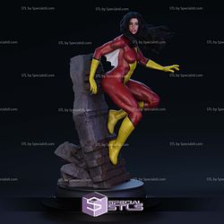 Spiderwoman by Wall STL Files