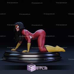 Spiderwoman Crawling STL Files