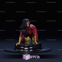 Spiderwoman Crawling STL Files