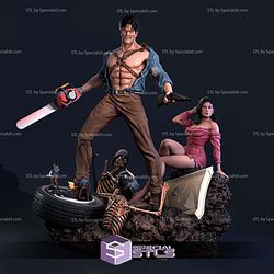 Ash William and Girl Diorama STL Files