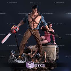 Ash William and Girl Diorama STL Files