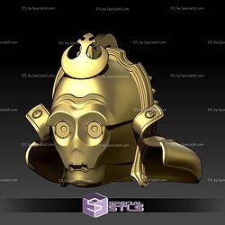 Cosplay STL Files C3PO Samurai Helmet