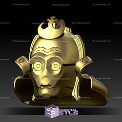 Cosplay STL Files C3PO Samurai Helmet