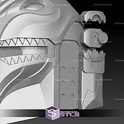 Cosplay STL Files Mandalorian Red Ranger Helmet