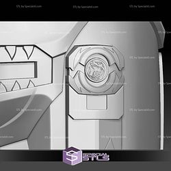 Cosplay STL Files Mandalorian Red Ranger Helmet