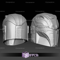 Cosplay STL Files Mandalorian Red Ranger Helmet