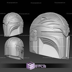 Cosplay STL Files Mandalorian White Ranger Helmet