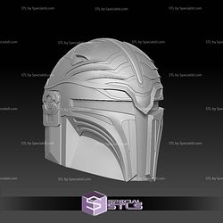 Cosplay STL Files Mandalorian White Ranger Helmet