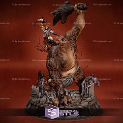 Kratos vs Cyclops Diorama STL Files