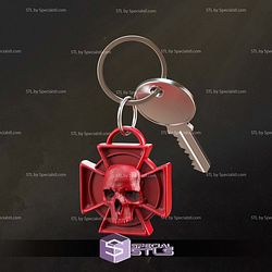 Lobo Skull Keychain STL Files