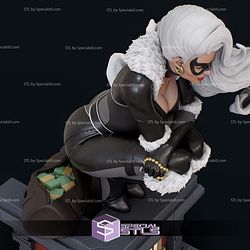 Black Cat Sitting Waiting STL Files