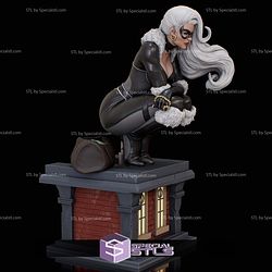 Black Cat Sitting Waiting STL Files