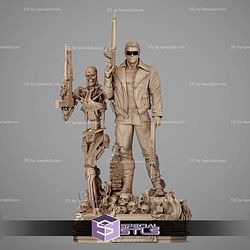The Terminator and T800 Diorama 3D Printer Files - Base