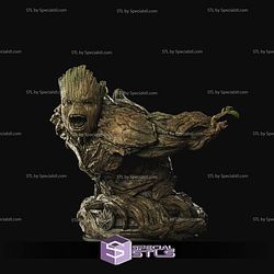Groot Battle Bust STL Files