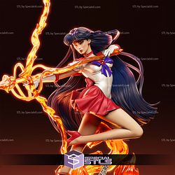 Sailor Mars Rei Hino Flame Priestess STL Files