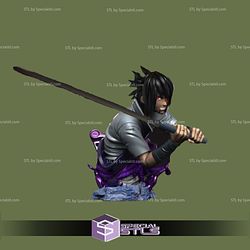 Sasuke in Battle Bust STL Files