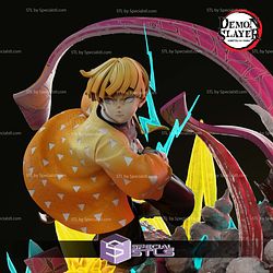 Zenitsu Agatsuma Thunder Diorama STL Files