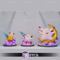 Basic Pokemon Collection - Cleffa Clefairy Clefable
