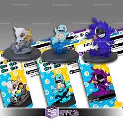 Basic Pokemon Collection - Cubone Squirtle Gastly Haunter Gengar